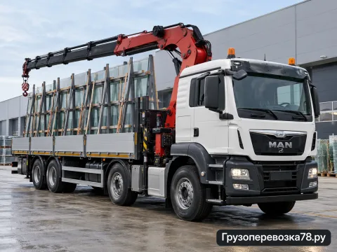 MAN 20 т с КМУ 7 т · Манипулятор · 20 т — перевозчик Владимир, Санкт-Петербург