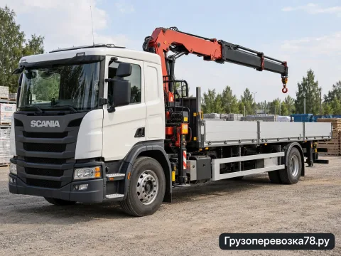 Scania с КМУ · Манипулятор — перевозчик Виктор, Санкт-Петербург